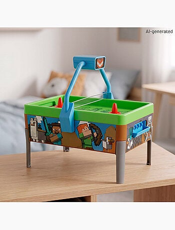 Mini air hockey de mesa + 3 años minecraft