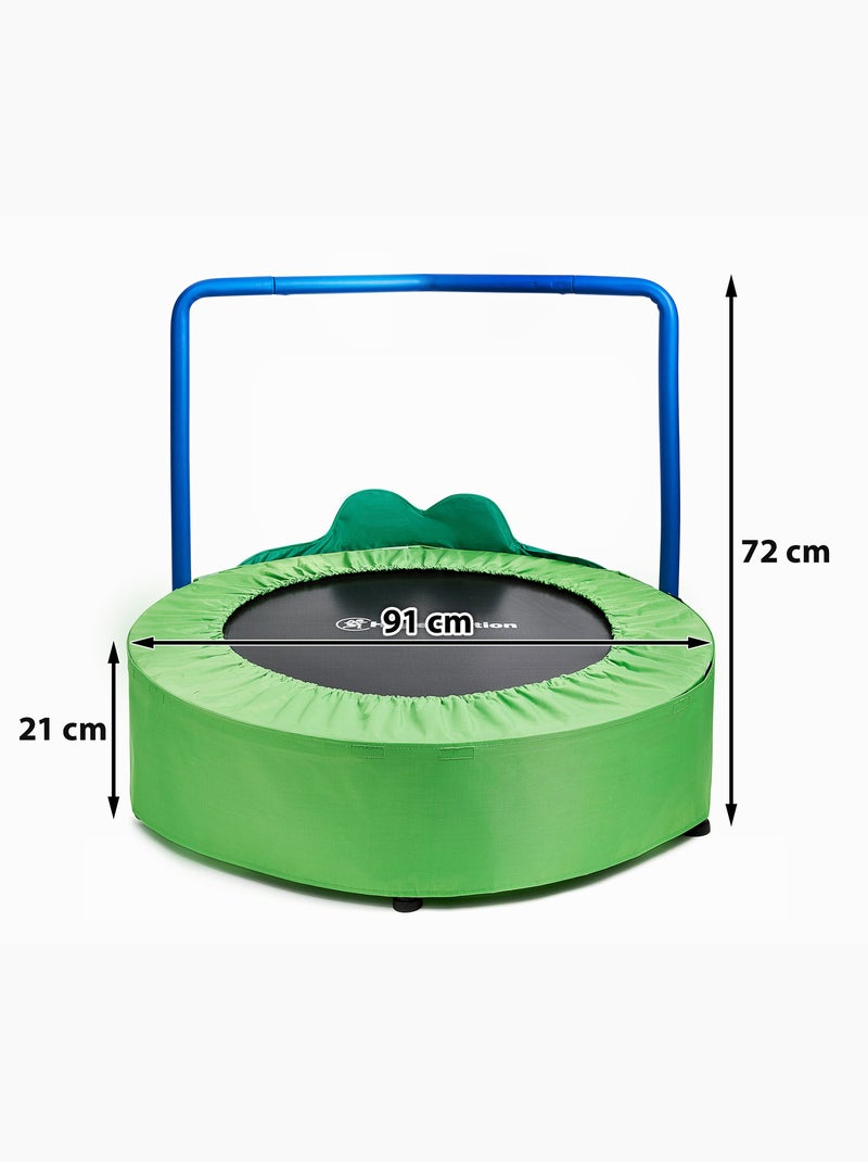 Mini cama elástica infantil rana con asa HyperMotion Verde - Kiabi