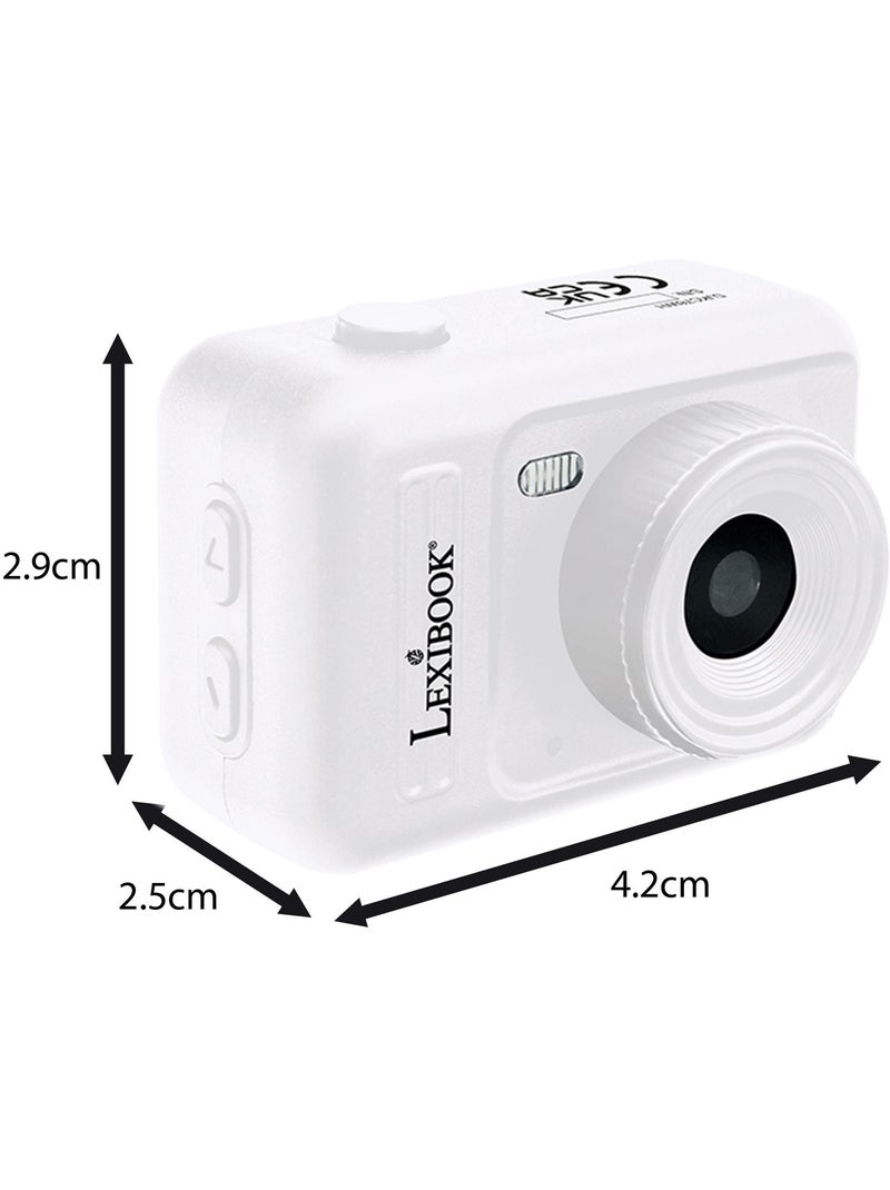 Mini cámara digital llavero white con memoria flash incorporada Blanco - Kiabi