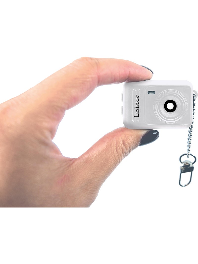 Mini cámara digital llavero white con memoria flash incorporada Blanco - Kiabi