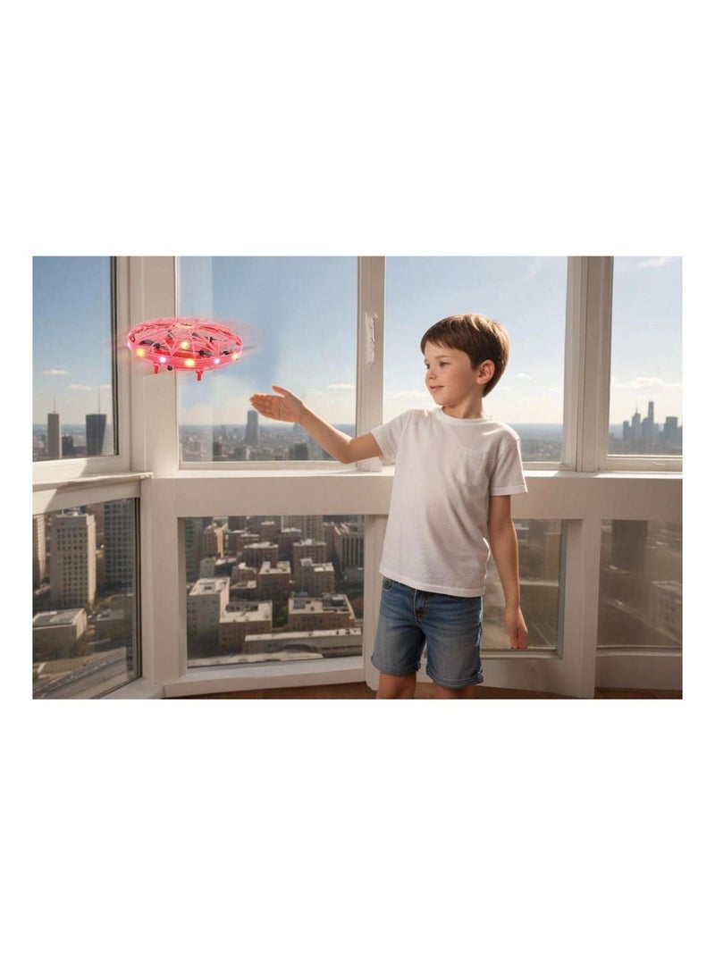 Mini dron de control gestual, manos libres, recargable Rojo - Kiabi