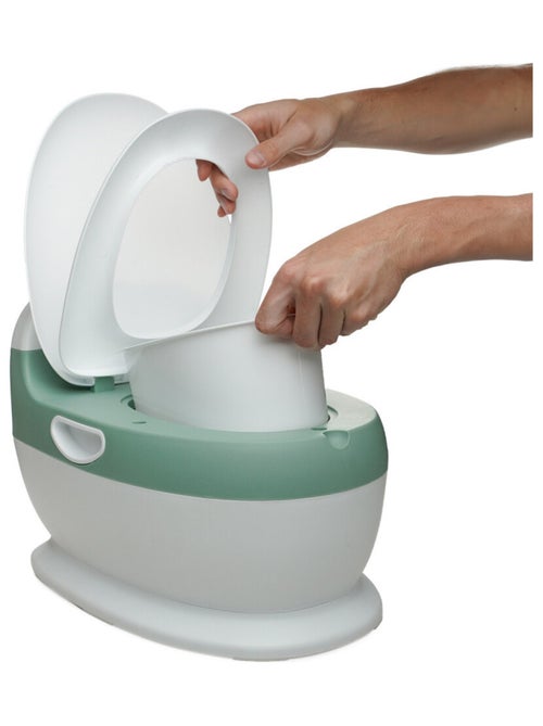 Mini orinal de aprendizaje Thermobaby con sonido de descarga de agua Verde salvia - Kiabi Mini orinal de aprendizaje Thermobaby con sonido de descarga de agua Verde salvia - Kiabi