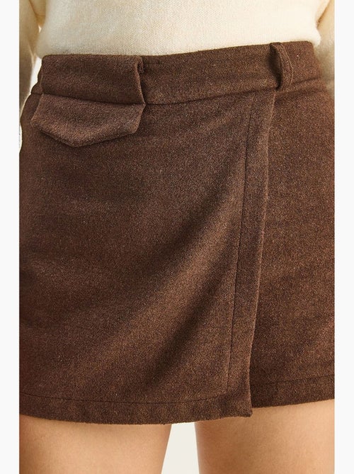 Mini shorts ajustados de cintura alta con bolsillo lucci - Kiabi