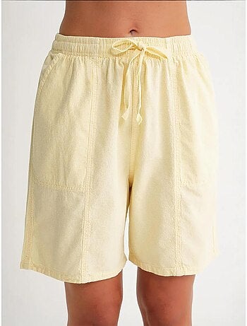 Mini shorts de algodón con cordón y cintura alta mixray