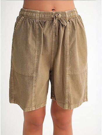Mini shorts de algodón con cordón y cintura alta mixray