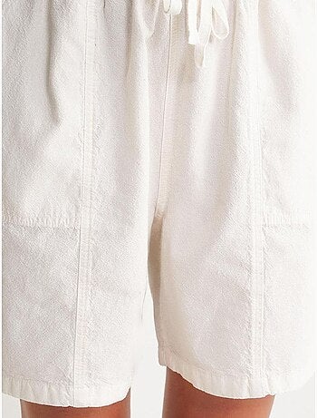 Mini shorts de algodón con cordón y cintura alta mixray