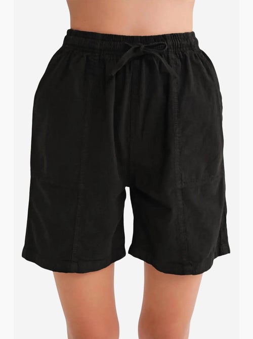 Mini shorts de algodón con cordón y cintura alta mixray - Kiabi Mini shorts de algodón con cordón y cintura alta mixray - Kiabi