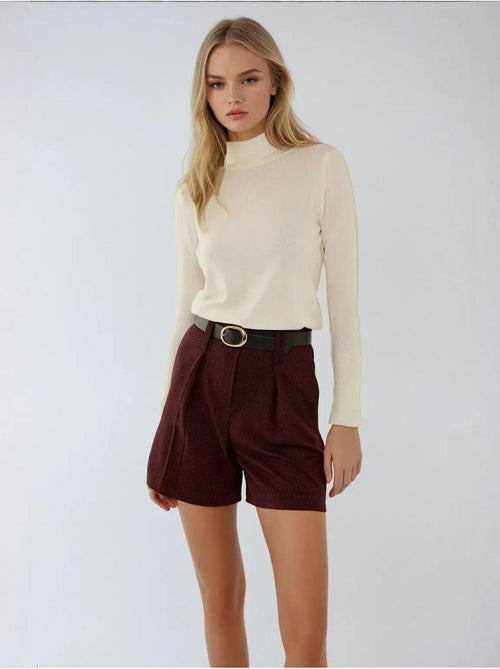Mini shorts de cintura alta hiccup - Kiabi Mini shorts de cintura alta hiccup - Kiabi