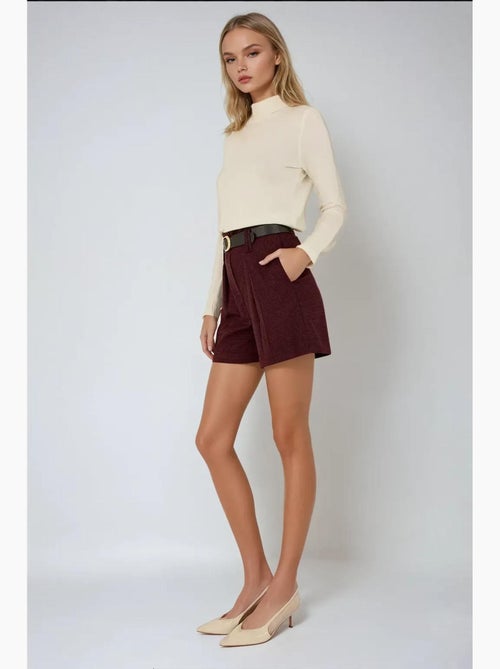 Mini shorts de cintura alta hiccup - Kiabi Mini shorts de cintura alta hiccup - Kiabi