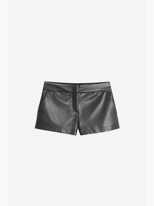 Mini shorts de polipiel de tiro medio dilvin - Kiabi Mini shorts de polipiel de tiro medio dilvin - Kiabi