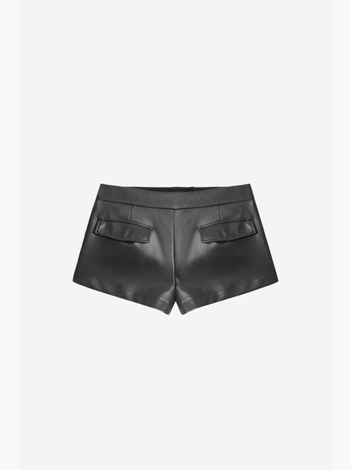 Mini shorts de polipiel de tiro medio dilvin - Kiabi Mini shorts de polipiel de tiro medio dilvin - Kiabi