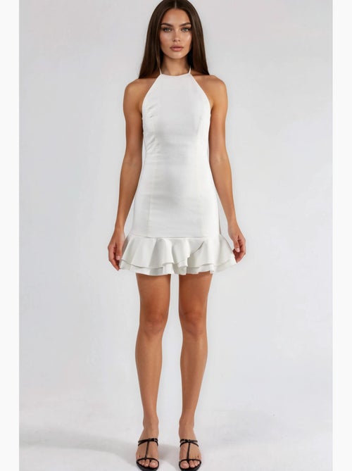 Mini vestido halter de corte a hiccup - Kiabi Mini vestido halter de corte a hiccup - Kiabi