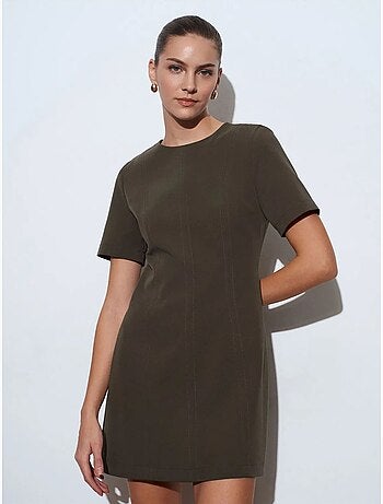 Mini vestido recto con cremallera dilvin