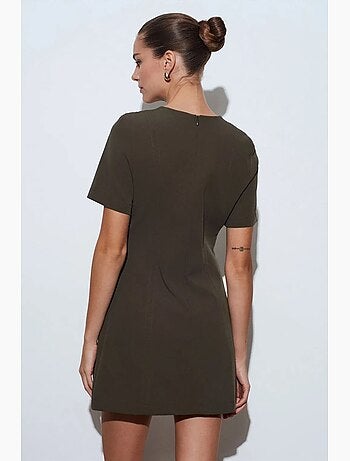 Mini vestido recto con cremallera dilvin