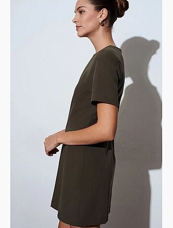 Mini vestido recto con cremallera dilvin
