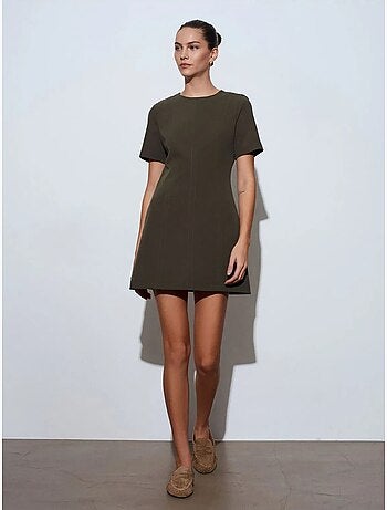 Mini vestido recto con cremallera dilvin