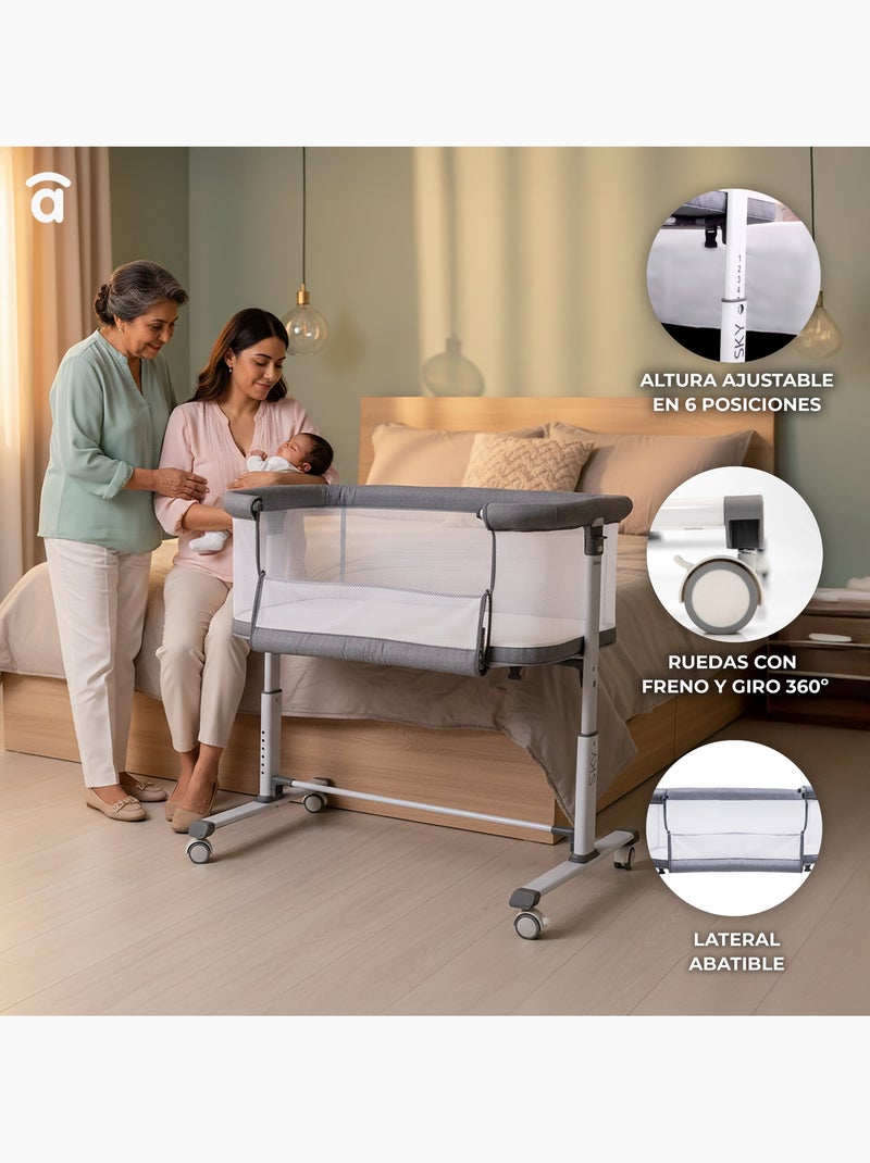 Minicuna de colecho Sky Asalvo Beige - Kiabi