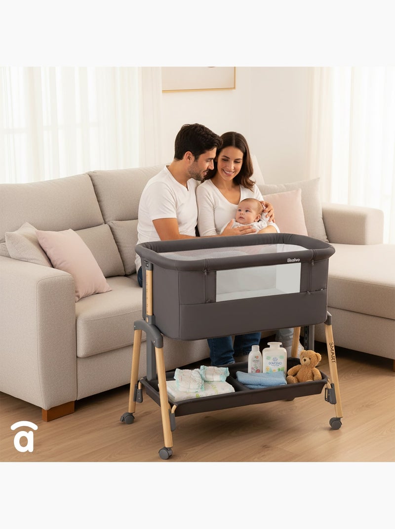 Minicuna de colecho Smart Asalvo Gris - Kiabi