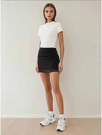 Minifalda ajustada de gasa