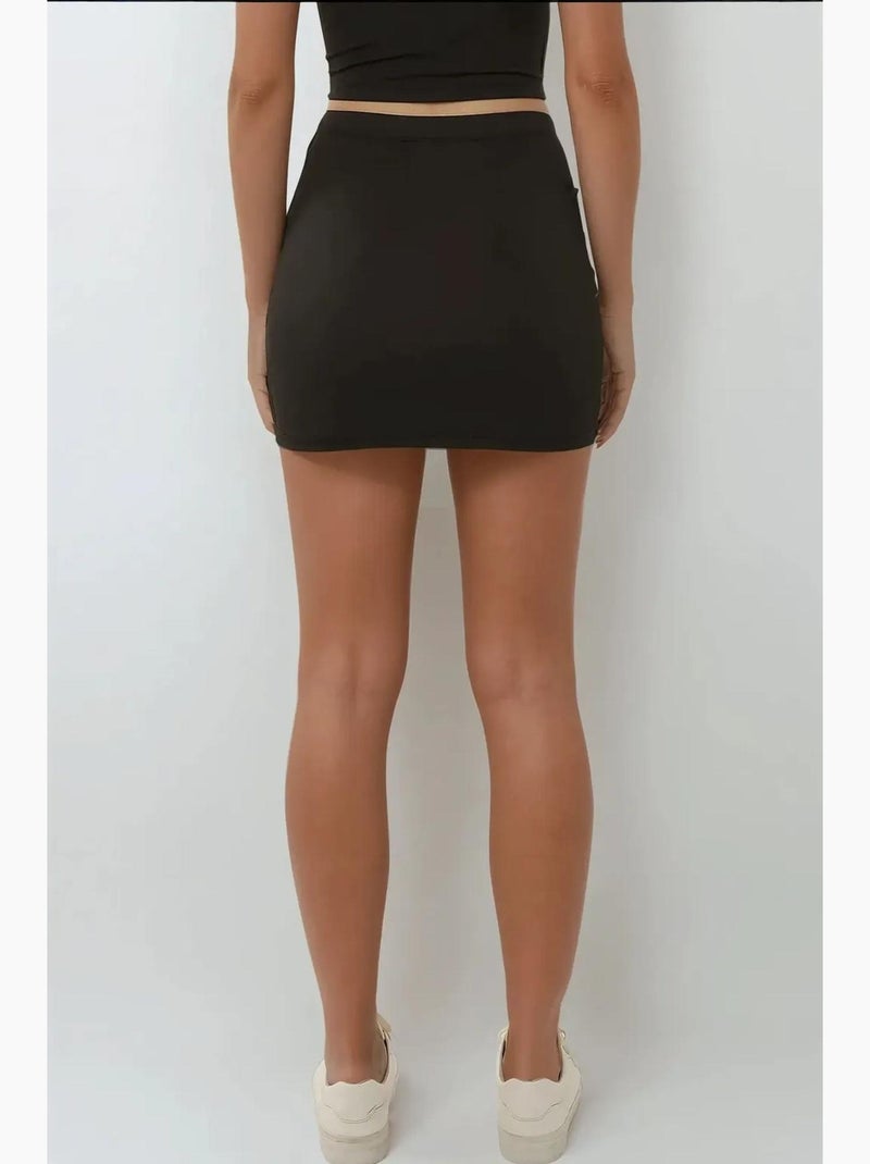 Minifalda ajustada hiccup Negro - Kiabi