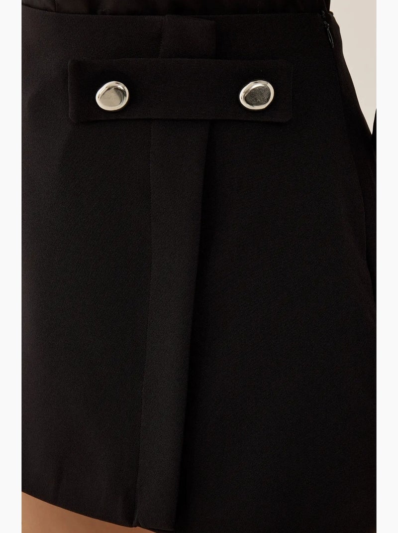 Minifalda con detalle de botones hiccup Negro - Kiabi