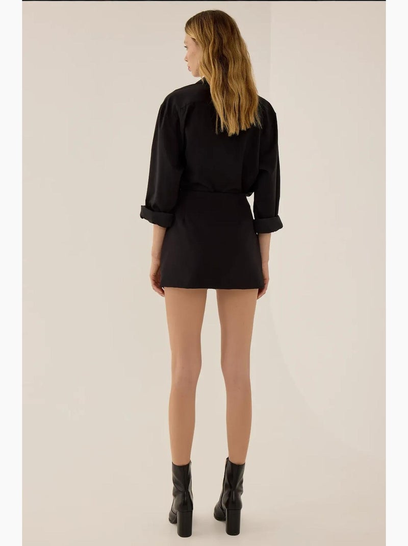 Minifalda con detalle de botones hiccup Negro - Kiabi