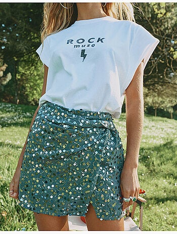 Minifalda con lentejuelas, MO Fashion