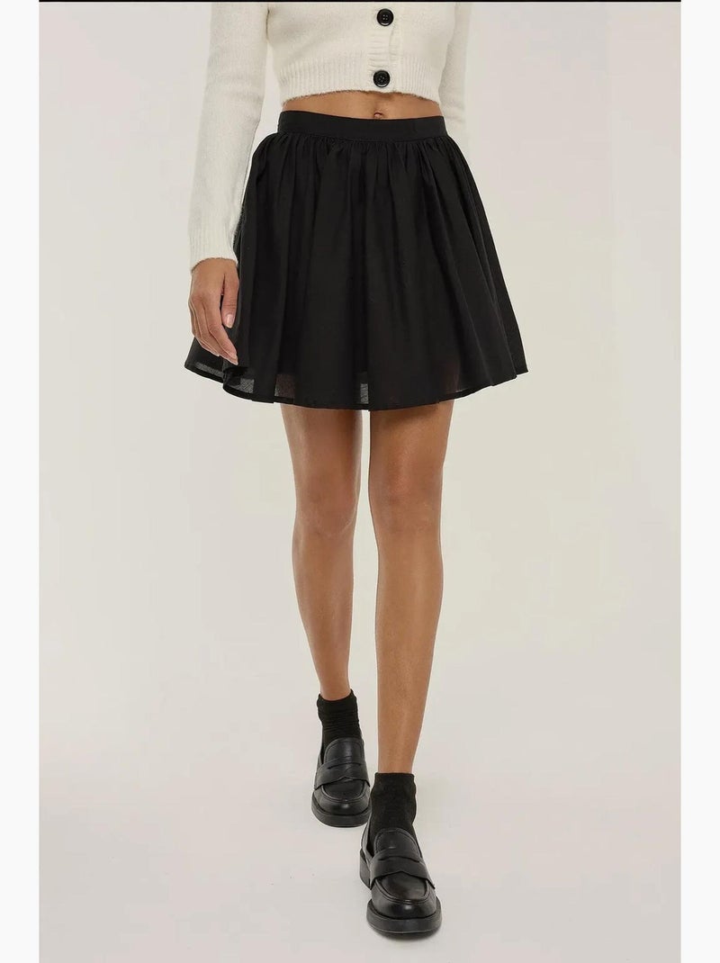Minifalda con volantes hiccup Negro - Kiabi