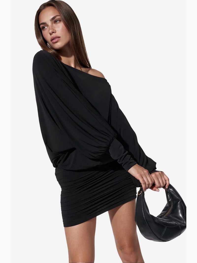 Minifalda de mezcla de algodón busem Negro - Kiabi