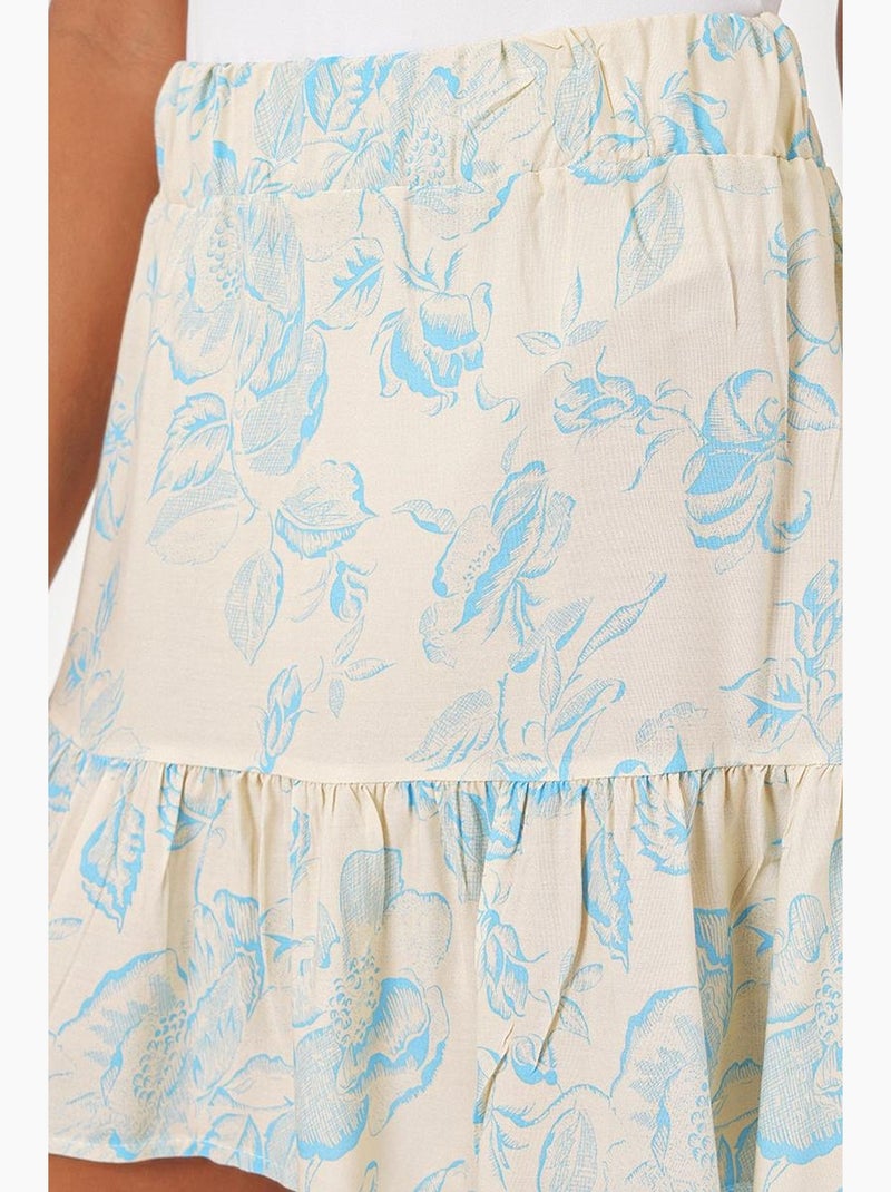 Minifalda de punto bdart Crema - Kiabi