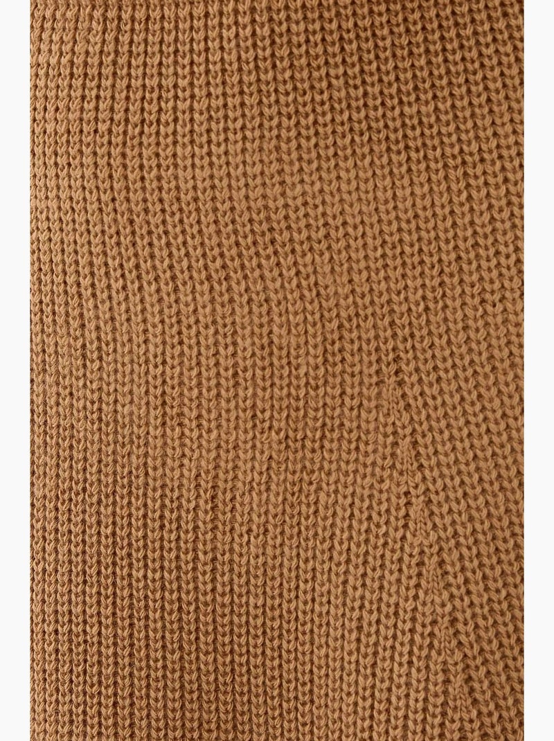 Minifalda de punto Marrón - Kiabi