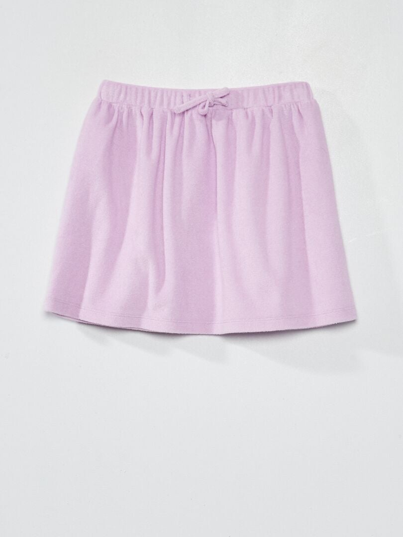 Minifalda de rizo malva claro - Kiabi