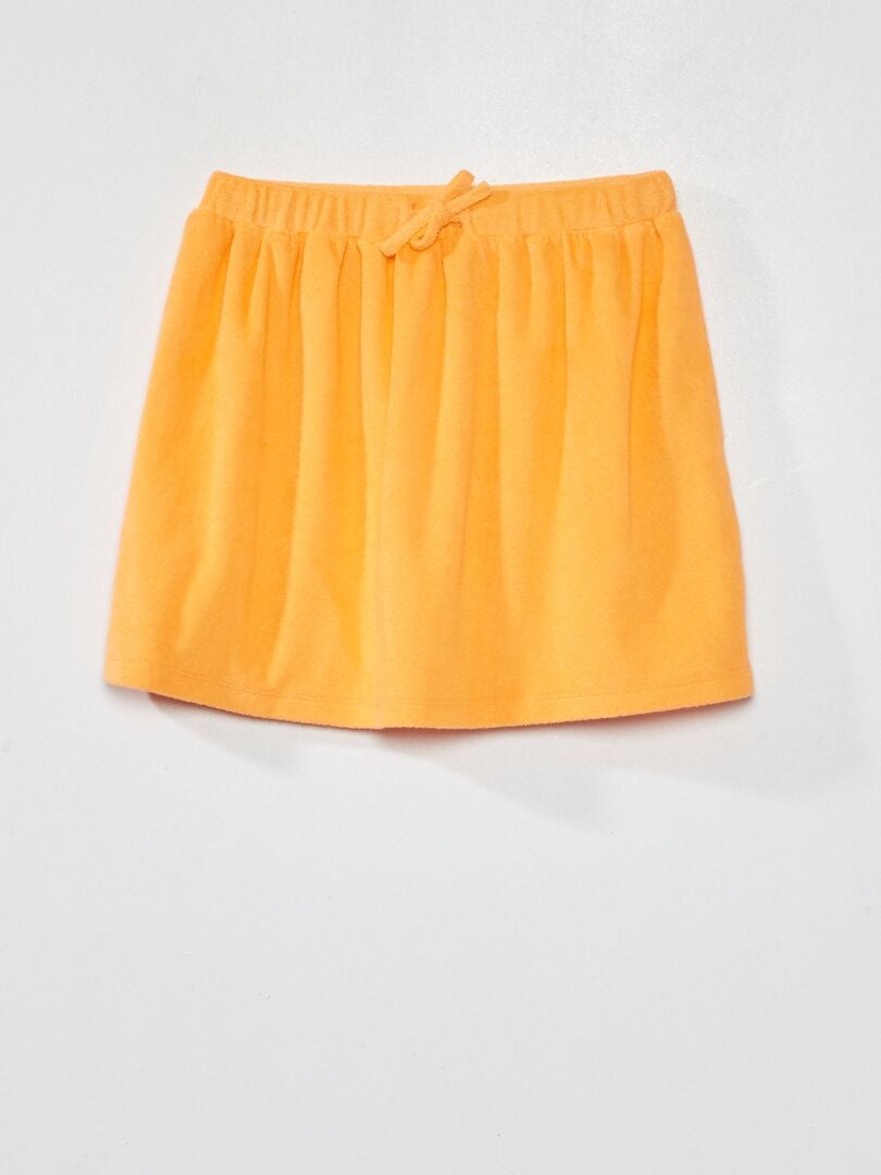 Minifalda de rizo naranja albaricoque - Kiabi