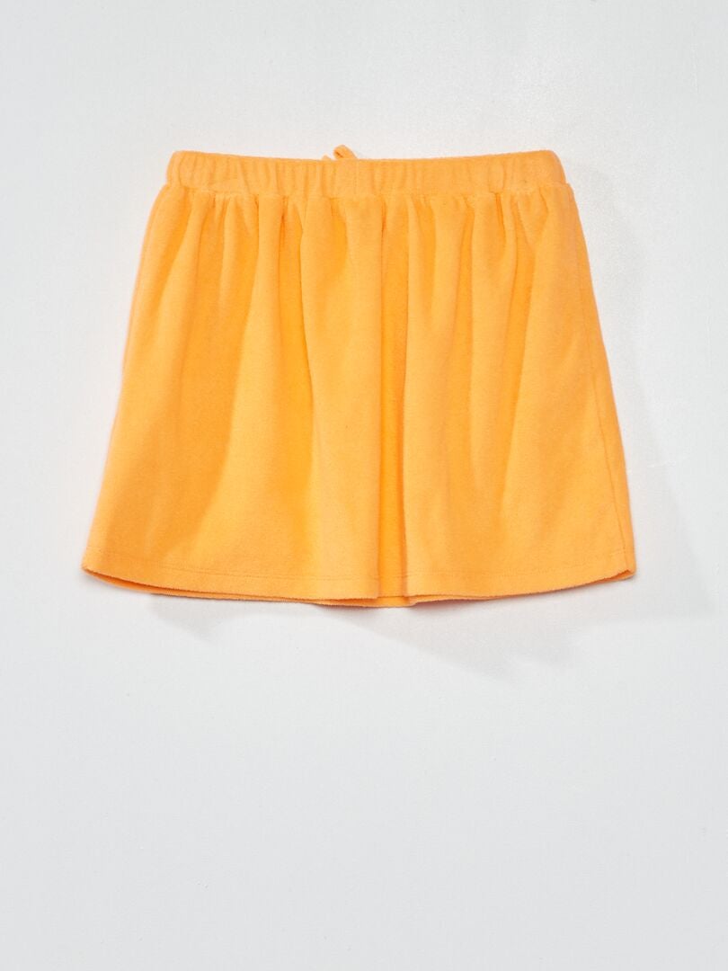 Minifalda de rizo naranja albaricoque - Kiabi