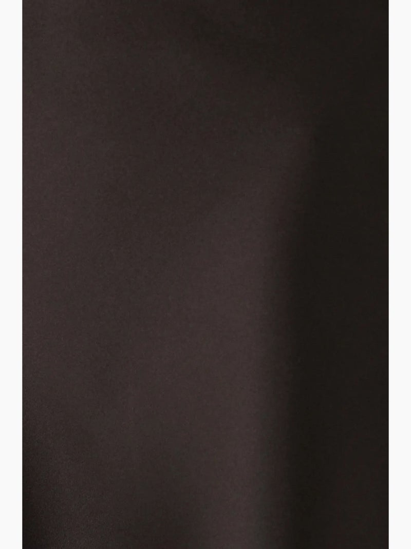 Minifalda de satén liso hiccup Negro - Kiabi