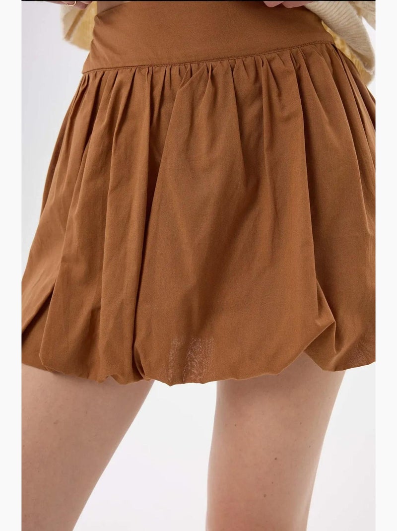 Minifalda globo con pantalón corto interior adjunto hiccup Camel - Kiabi