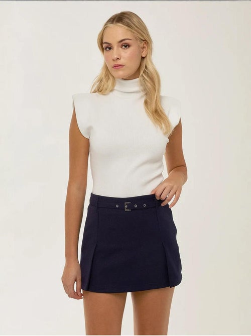 Minifalda pantalón con cinturón - Kiabi Minifalda pantalón con cinturón - Kiabi