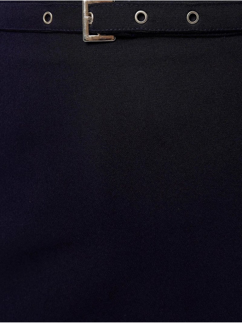Minifalda pantalón con cinturón Azul - Kiabi