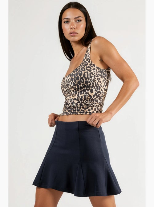 Minifalda pantalón con paneles de cintura alta busem - Kiabi Minifalda pantalón con paneles de cintura alta busem - Kiabi