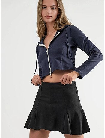 Minifalda pantalón con paneles de cintura alta busem