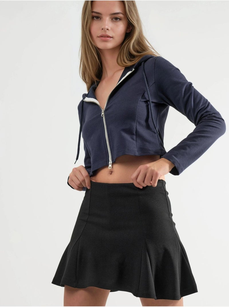 Minifalda pantalón con paneles de cintura alta busem Negro - Kiabi