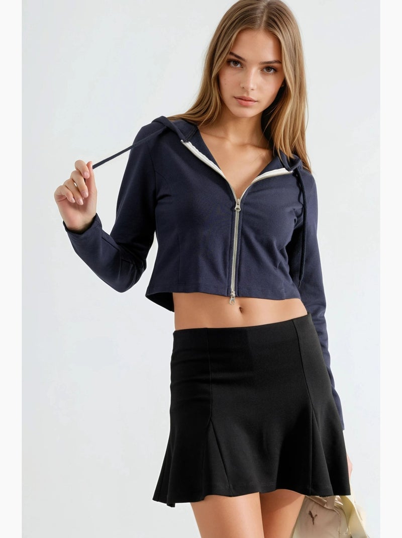 Minifalda pantalón con paneles de cintura alta busem Negro - Kiabi