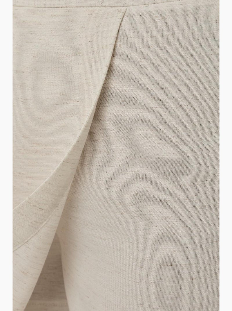 Minifalda pantalón con textura de lino hiccup Beige - Kiabi