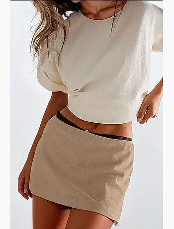 Minifalda pantalón de cintura baja hiccup