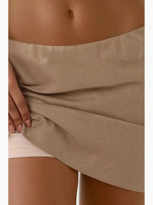Minifalda pantalón de cintura baja hiccup - Kiabi Minifalda pantalón de cintura baja hiccup - Kiabi