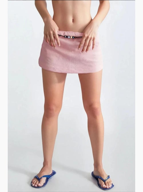 Minifalda pantalón de cintura baja hiccup - Kiabi Minifalda pantalón de cintura baja hiccup - Kiabi