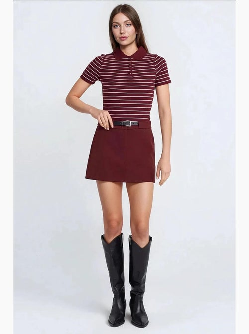 Minifalda pantalón recta hiccup - Kiabi Minifalda pantalón recta hiccup - Kiabi