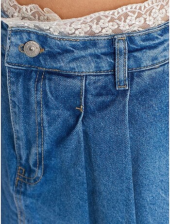 Minifalda skater de encaje de tiro alto dilvin