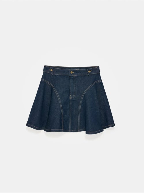 Minifalda skater de tiro alto dilvin - Kiabi