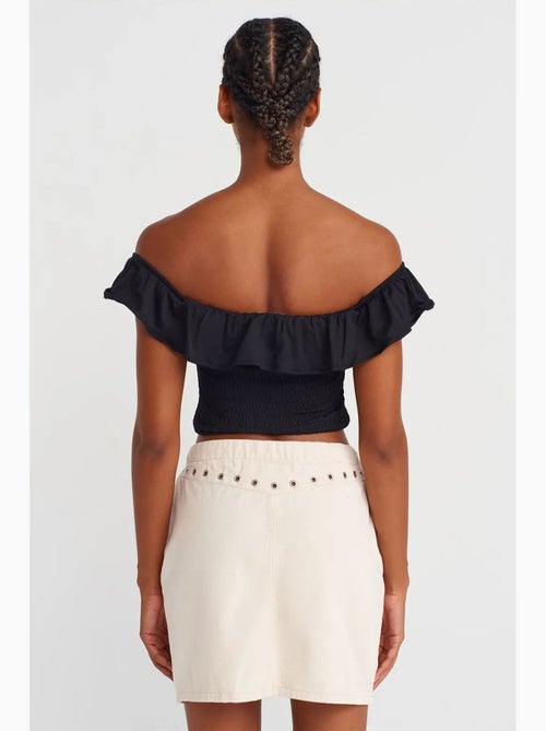 Minifalda vaquera de algodón para mujer con cintura de lazada dilvin - Kiabi Minifalda vaquera de algodón para mujer con cintura de lazada dilvin - Kiabi